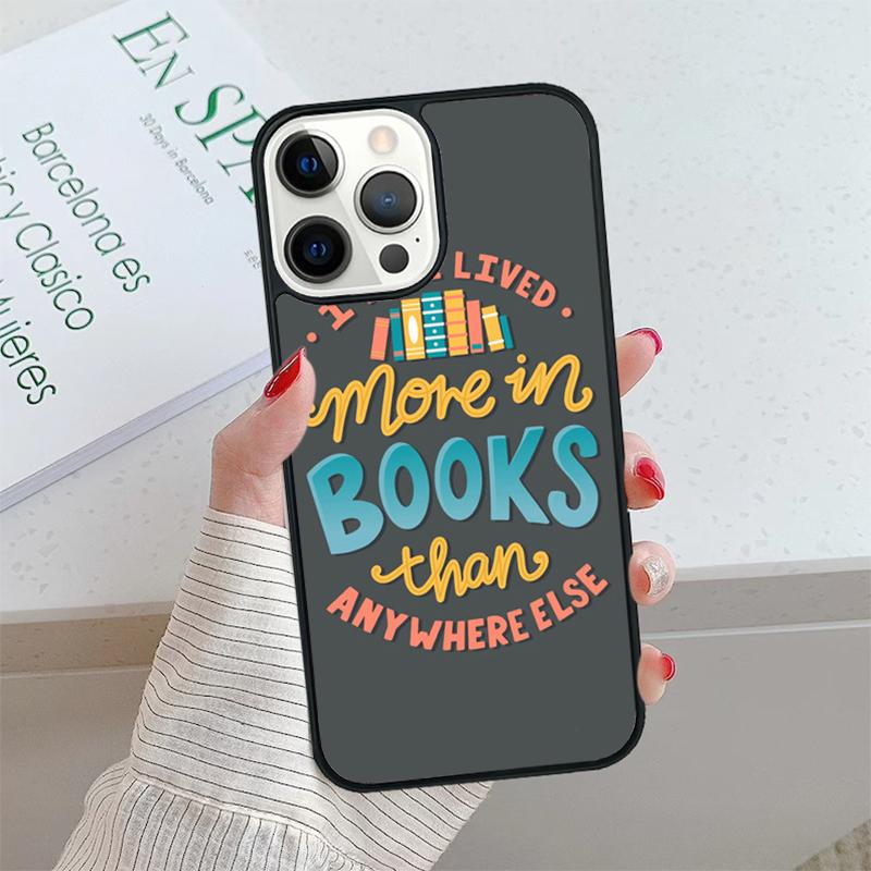 Read Books Library Bookshelf Quotes Phone Case For iPhone 17 Air 15 16 16e 14 13 12 11 Pro Max Coque For Apple PLUS Fundas