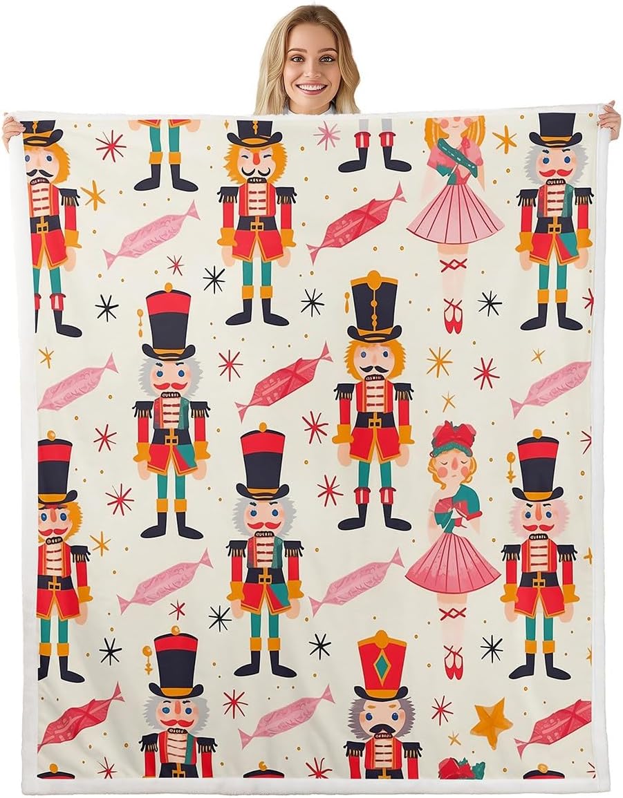 

Pink Christmas Tree Blanket Baby Size, Merry Christmas Throw Blanket for Sofa Couch,Princess Xmas Gift Fleece Blankets Seasonal 75x90cm