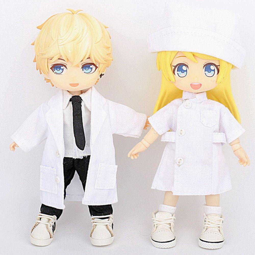 Surgical Uniform Fashion Suit White Coat Outfit White Coat Clothes Plush Doll's Pants Shorts Tops