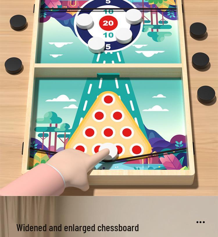 Children's Wooden Bounce Connect Four: Parent-Child Interactive Chess Game for Early Education and Strategic Thinking