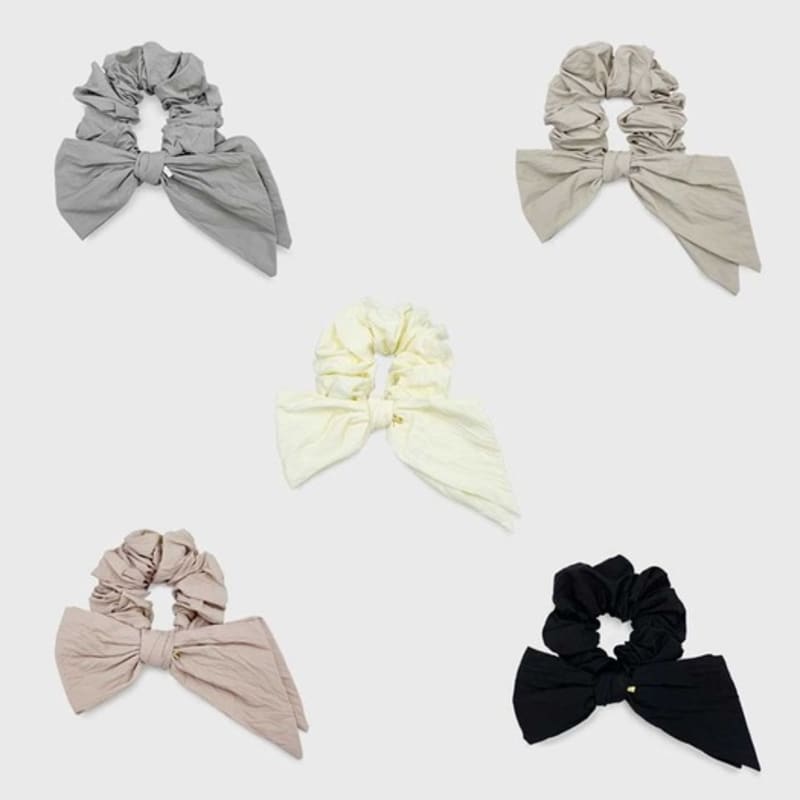 

Jean Paul Clarisse Rustle Unbalanced Ribbon Ponytail JP-23-307S black