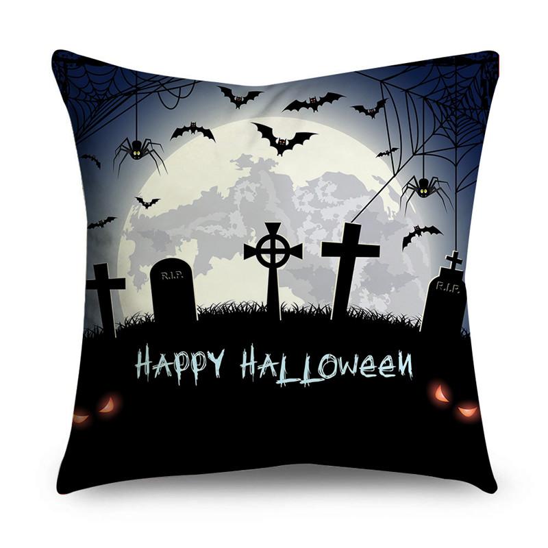 Halloween Easter Happy Print Pattern Cushion Cover Home Living Room Sofa Decoration Cushion Cover Pillow Cover