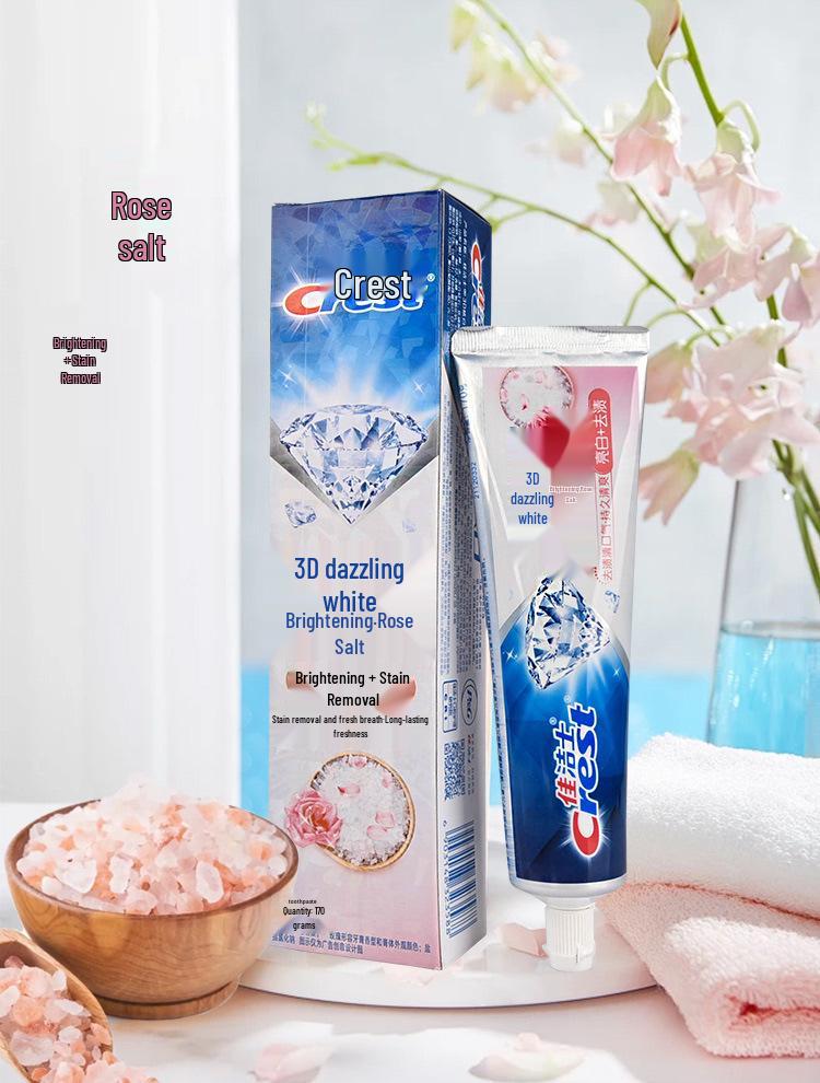 Crest 3D White Mint Lemon Jasmine Whitening Toothpaste - Fresh Breath & Stain Removal