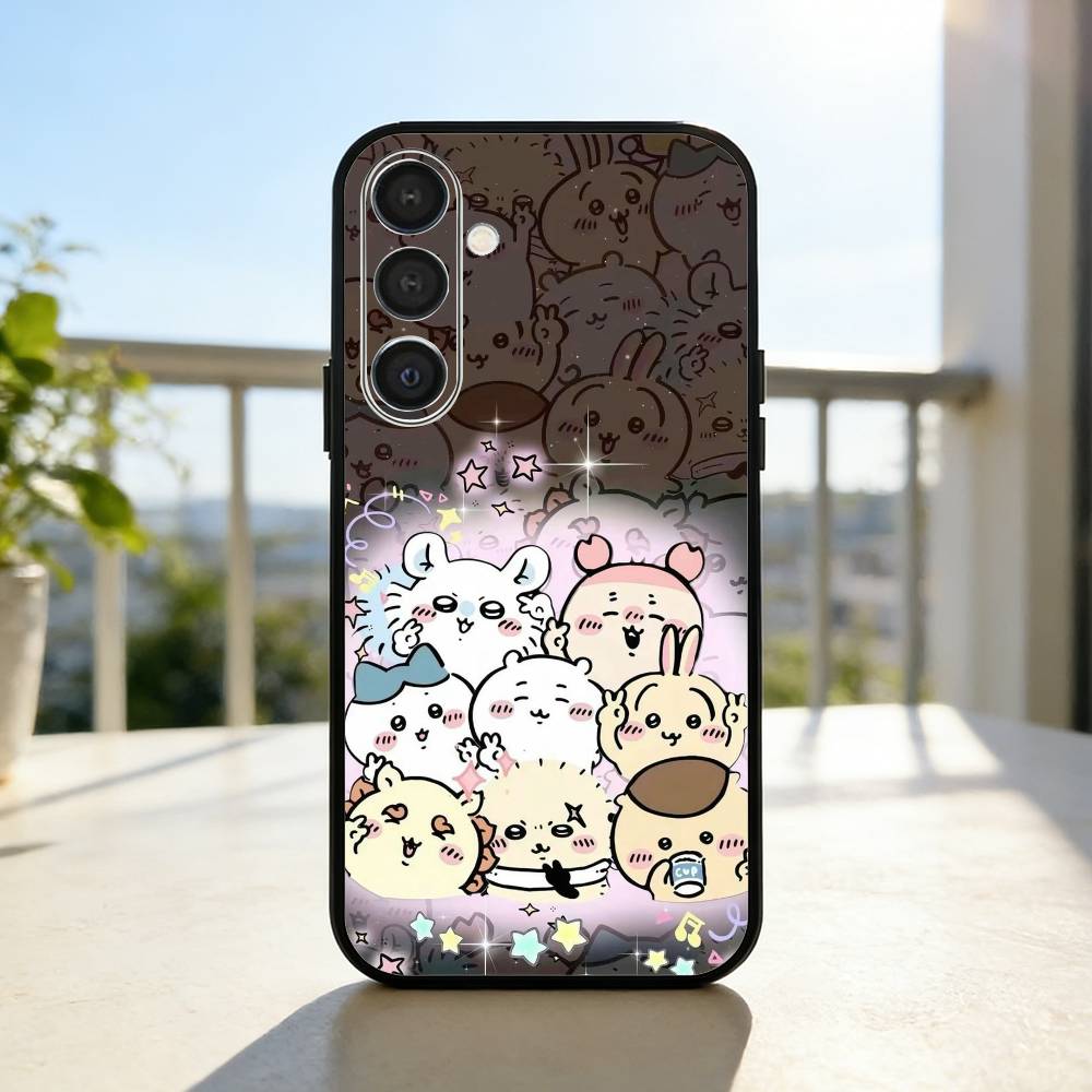 Cute C-C-Chiikawas Phone Case For Samsung A73,72,71,53,52,51,22,91,80, Soft Black Cover