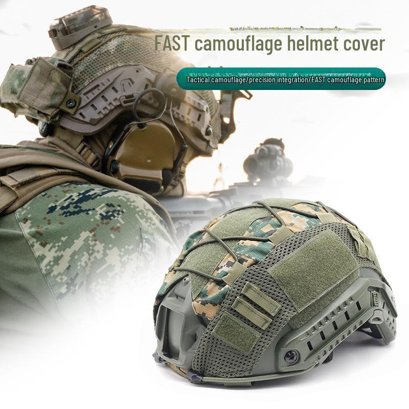 Cross-border Tactical Camouflage Helmet Cover with Elastic Rope