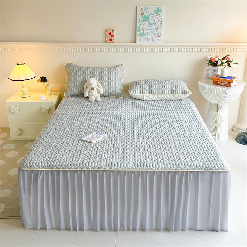 

Охлаждающая юбка Bonenjoy, летнее покрывало на кровать, приятное для кожи покрывало королевского размера, защита для матраса falda de cama (Нет наволочки) Queen 150x200cm 1pc