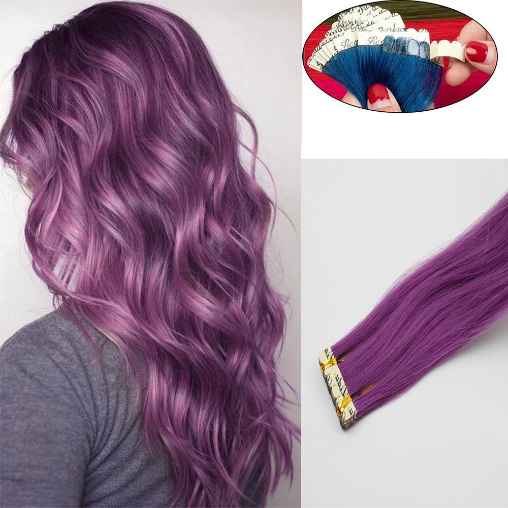 European Seamless Colored PU Weft Tape-In Hair Extensions