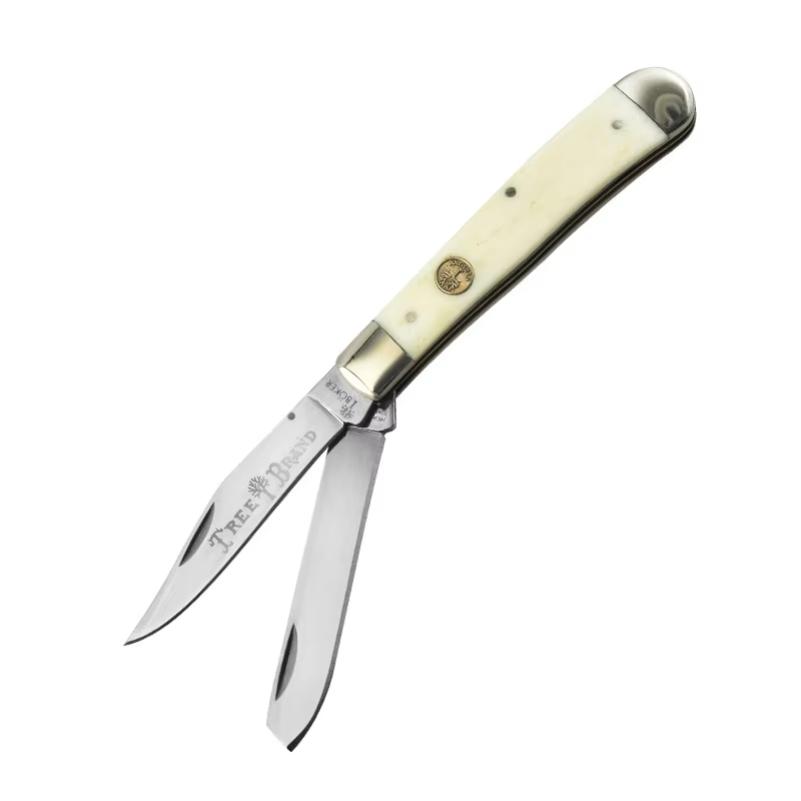 Dual Grafting Knife – 7Cr17MoV+440 Mirror Blade + White Copper & Ox Bone – Garden, Budding, Pruning