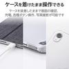 Elecom IPad mini7 Pro mini6 6. Generation Hülle Stoff transparente Rückseite 2 Winkel schwarz (A17 2024) TB-A24SWVCBK