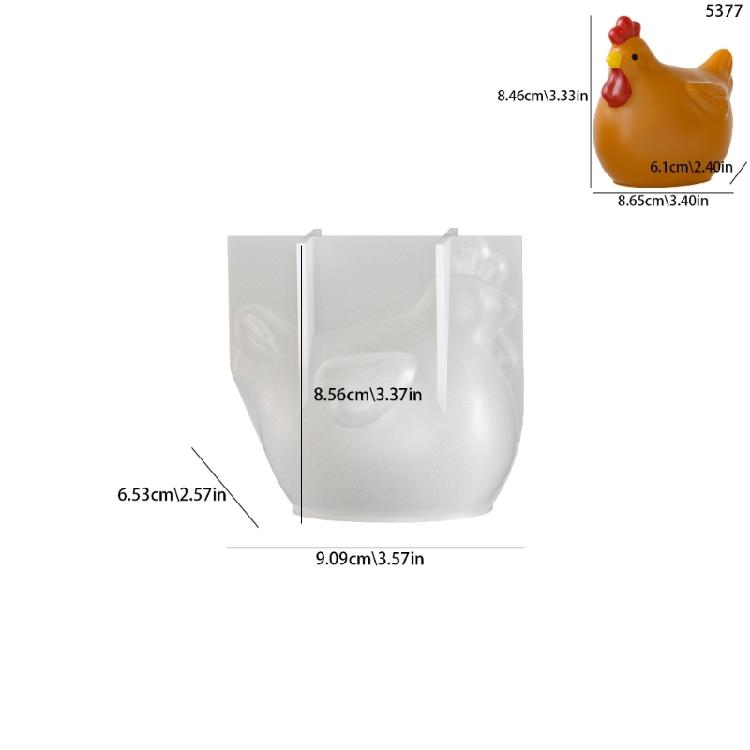 Chicken Shape Silicone Mold Perfect for Candle Making Heat Resistant Texture Home Decoration Creative Project Gift Set