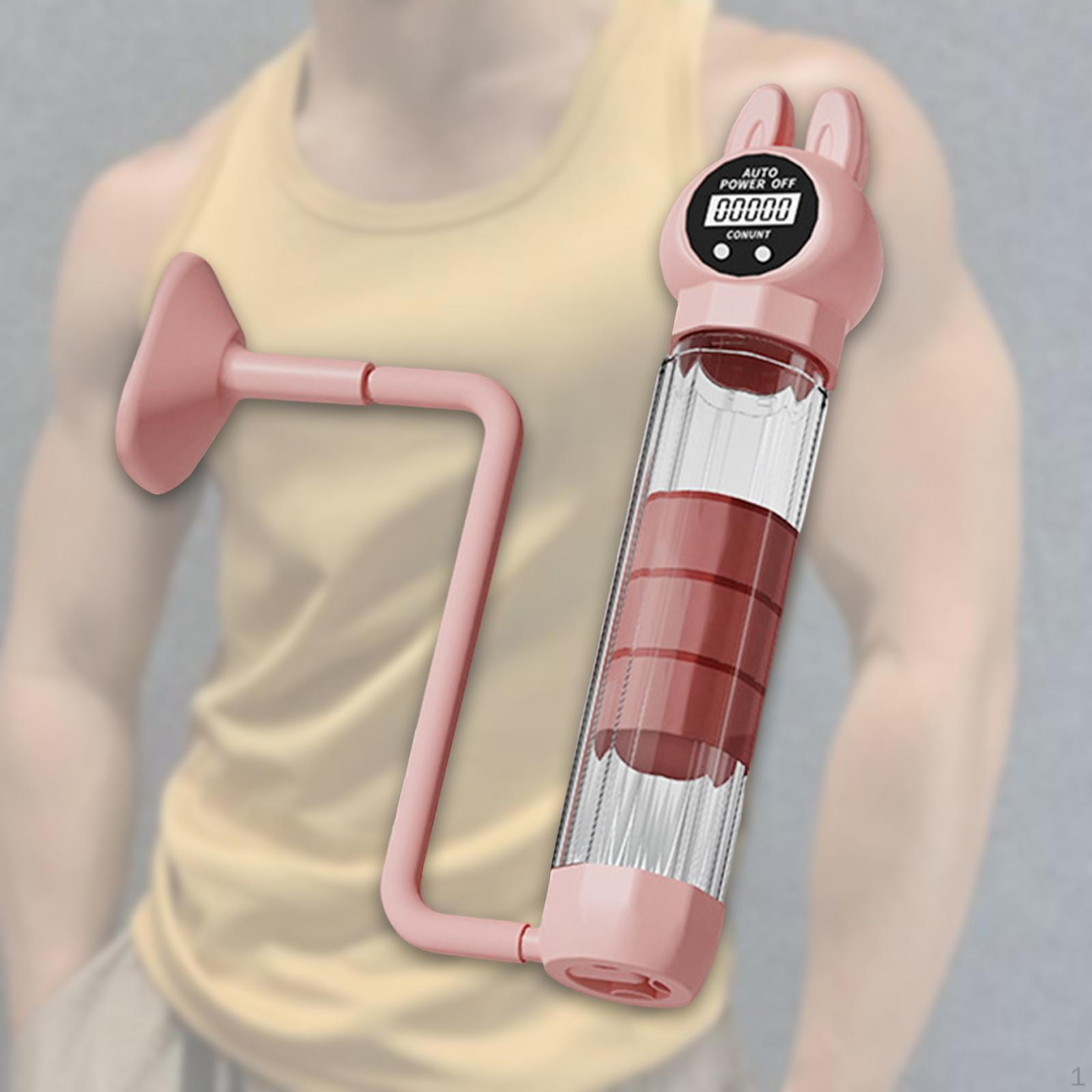 Дыхательная гантель Увеличение силы легких Портативное устройство для упражнений розовый