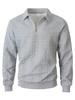Half-Zip Stand Collar Cable Knit Men's Pullover Hoodie