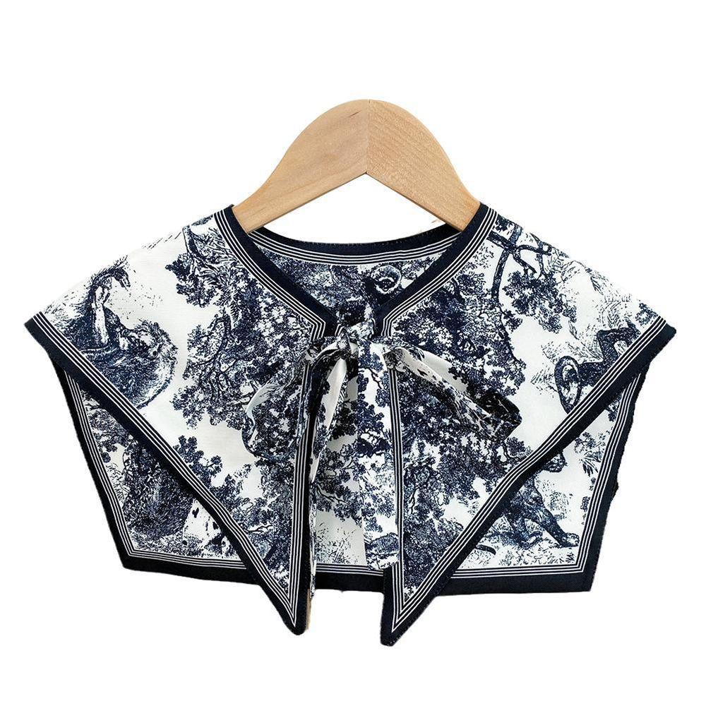 

False Collars Neckerchief Female Detachable Shawl Women Silk Scarf Fake Shirt Collar Scarf Collar C