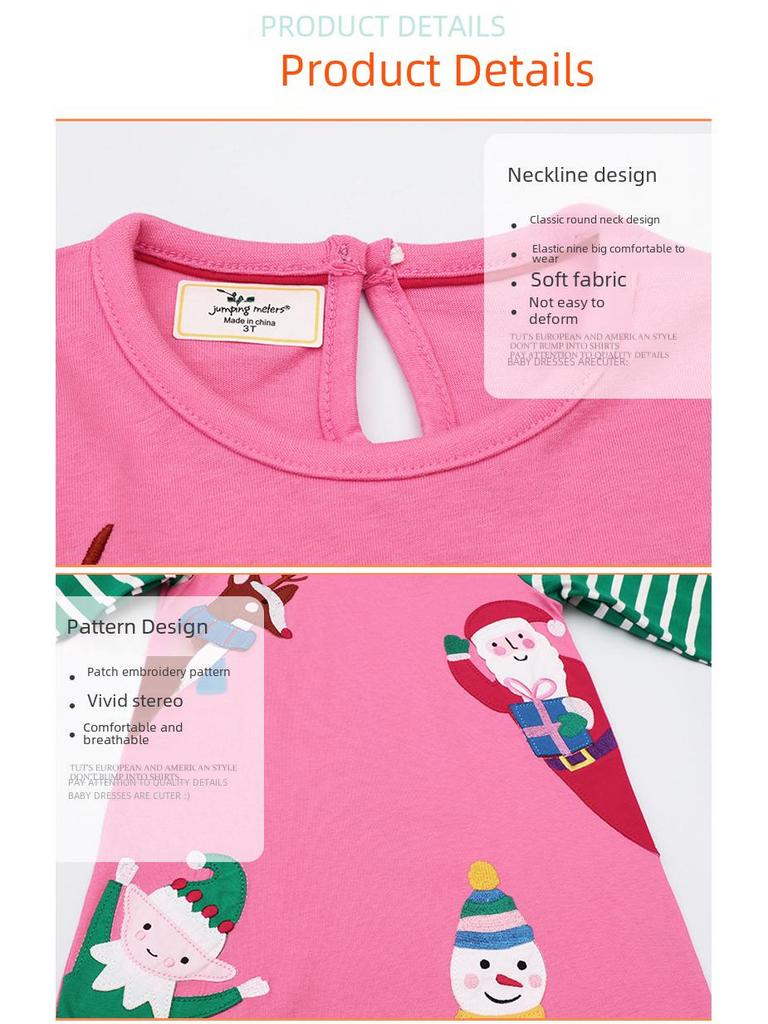 New A-Line Long-Sleeved Dresses for Girls, Perfect for Spring and Autumn