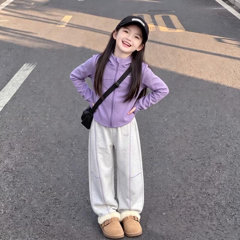 Moonkids Girls' Hooded Sportswear Set