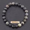 Regali Festivi Bracciale con Perle di Apatite Blu Pietra Naturale Gioielli alla Moda Rilassanti Per Uomo e Donna Accessorio Semplice Versatile per l'Uso Quotidiano