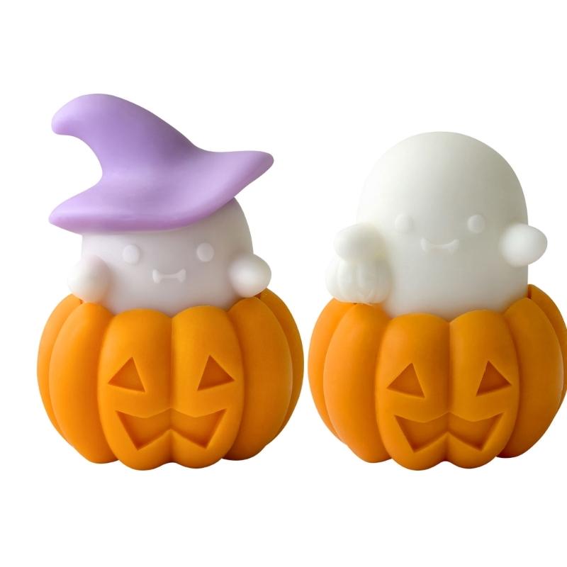 Eerie Gourd and Spectrals Candle Crafting Frame Multiple Use Flexible Art Set Seasonal Decoration Soap Chocolate Baking