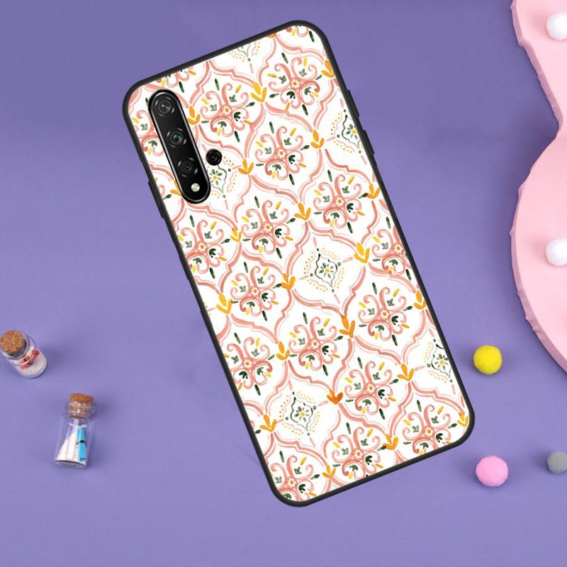 Moroccan Pattern For Huawei Nova 11i 12i 8i 7i 3i 9 10 SE Y60 Y61 Y70 Y72 Y73 Y90 Y91 P20 P30 P40 Lite Case