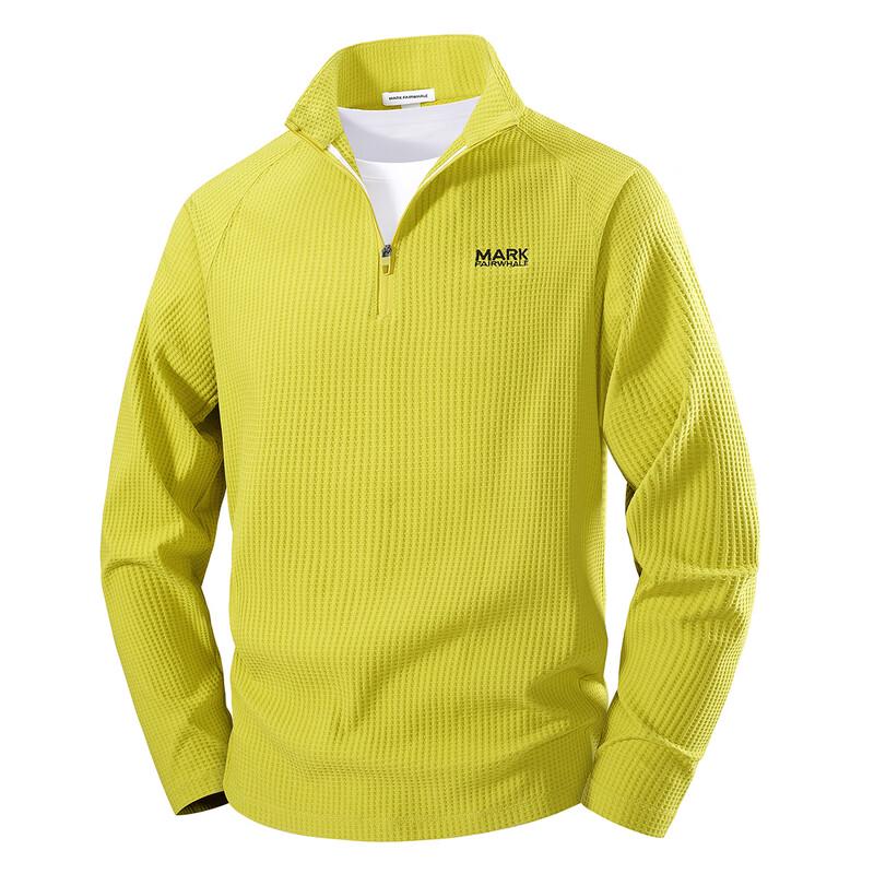 MARK FAIRWHALE Men s Half-High Collar Waffle Knit Sweatshirt S