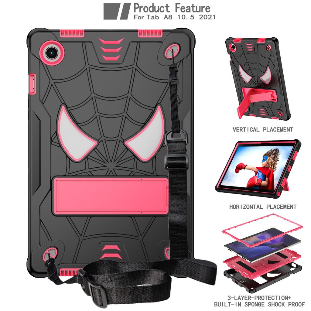 Triple-Proof Spider-Man Protective Case for Samsung Galaxy Tab A8 2021 SM-X205/X200