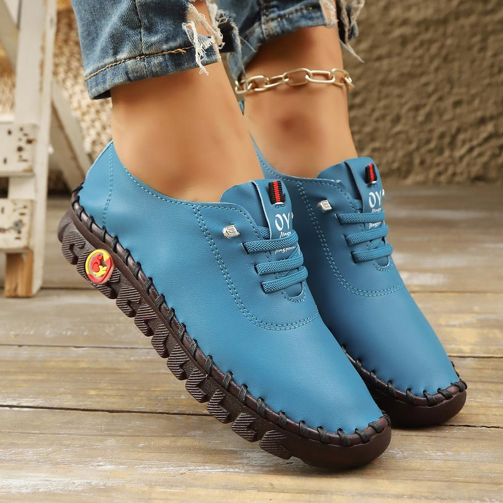 New Casual Single Shoes Women's Tendon Soft Sole Hand-stitched Women's Shoes