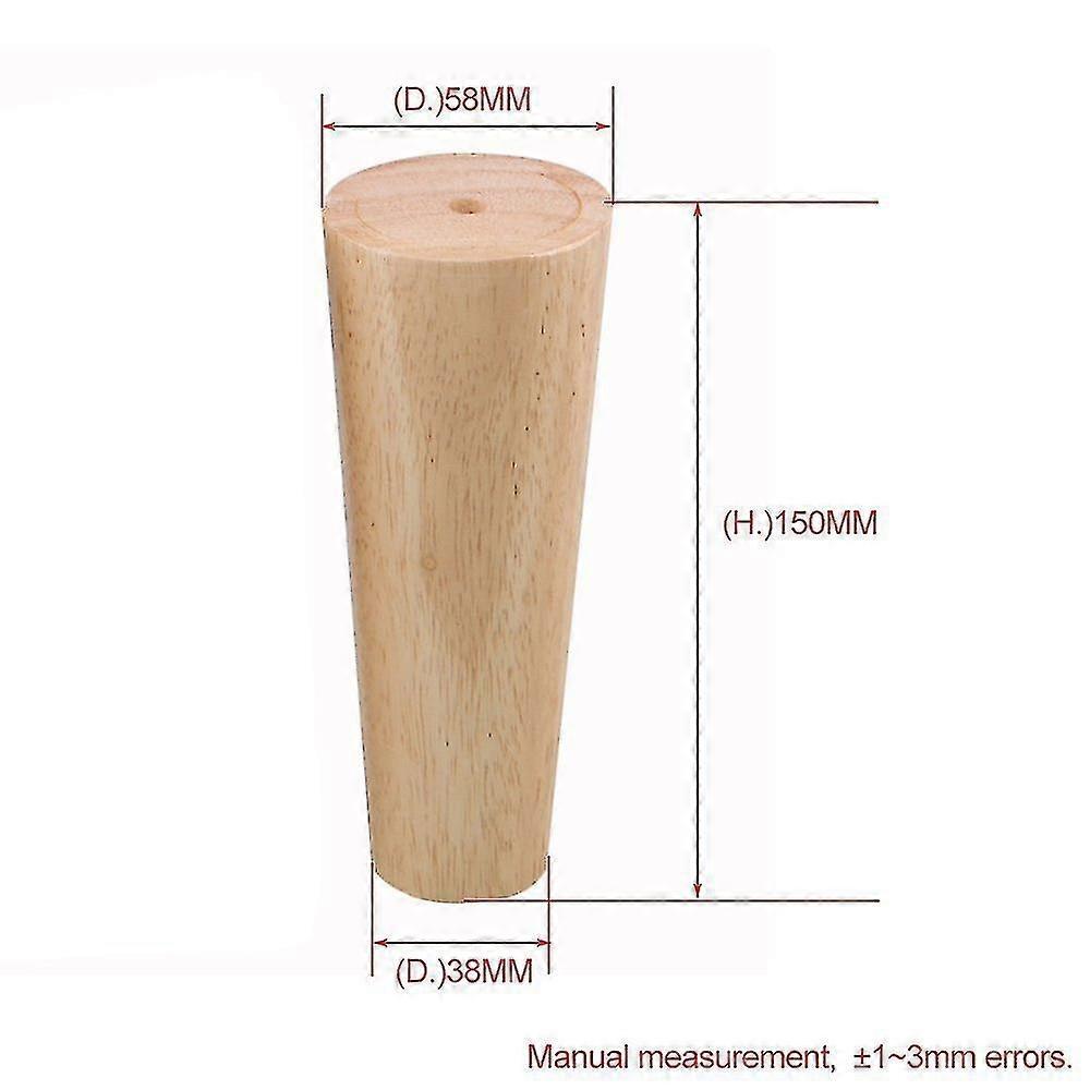 4pcs Wood Cone Furniture Foot Leg Feet 15*5.8*3.8cm