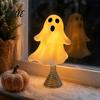 Desktop Night Light for Halloween Party Cute Ghost LED Decorative Light  Christmas Tree Topper with Warm Soft Durable Resin Decoration Holidays Glow