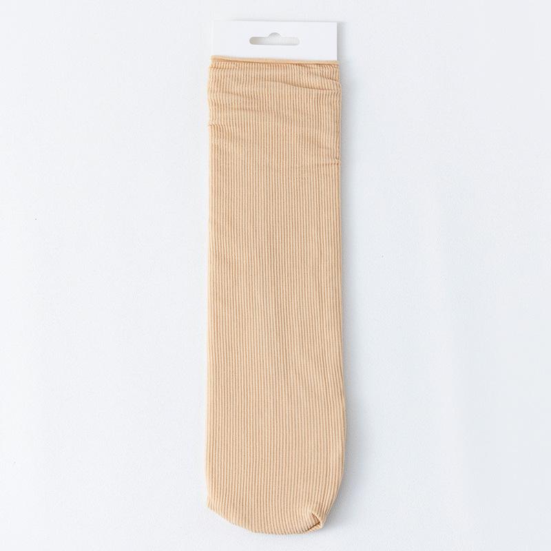 

Bingbing Женские весенне-летние бархатные гольфы до середины и выше колена с присборенным верхом - Модные однотонные в стиле JK Card Packaging