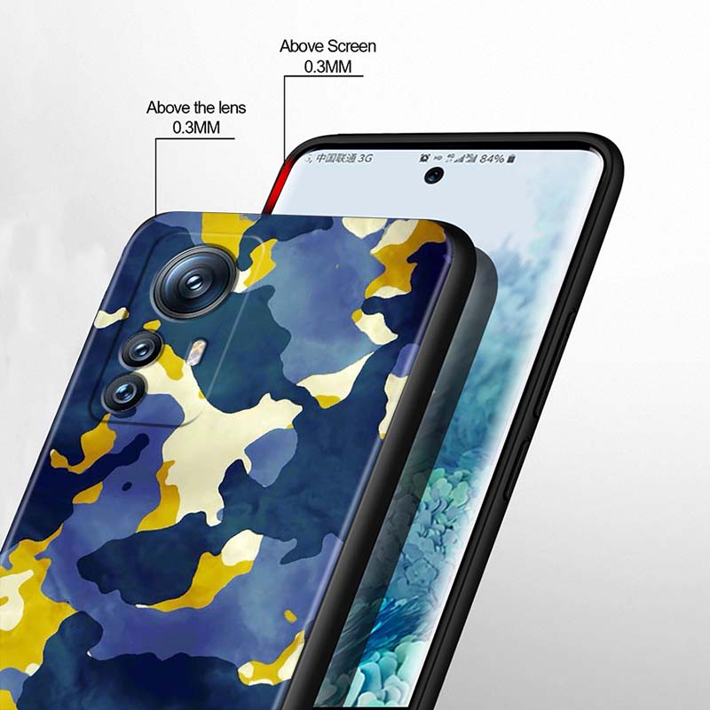 Creative Camouflage Pattern Phone Case For Xiaomi Mi 15 14 13 13T 12 12T 12S 11 11i 11T Pro Ultra Lite 5G Black Soft