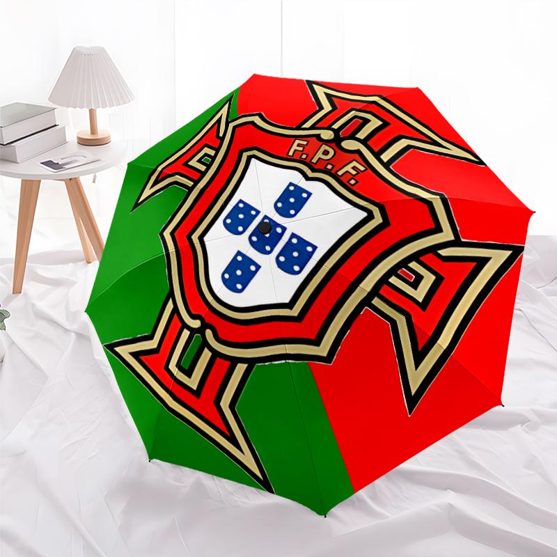 Printed Portugal Football team Folding Umbrella,Outdoor,Leisure,And Travel Umbrella,Durable Umbrella Fabric,Birthday And Holiday Gift