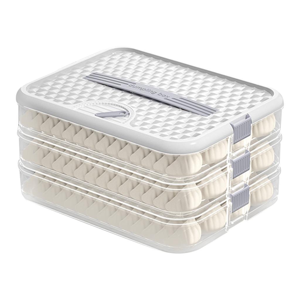 Household Dumpling Box Multi Layer Large Size Quick  Dumpling Storage Box With Cover Kitchen Box Refrigerator Fresh Preservation Box