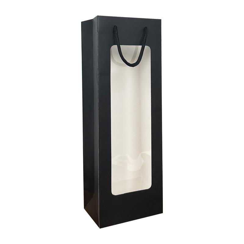 5Pcs Long PVC Window Gift Bag, Portable Packaging for Wine, Champagne, Flower Bouquet, Umbrella, Corporate Exhibition Souvenir