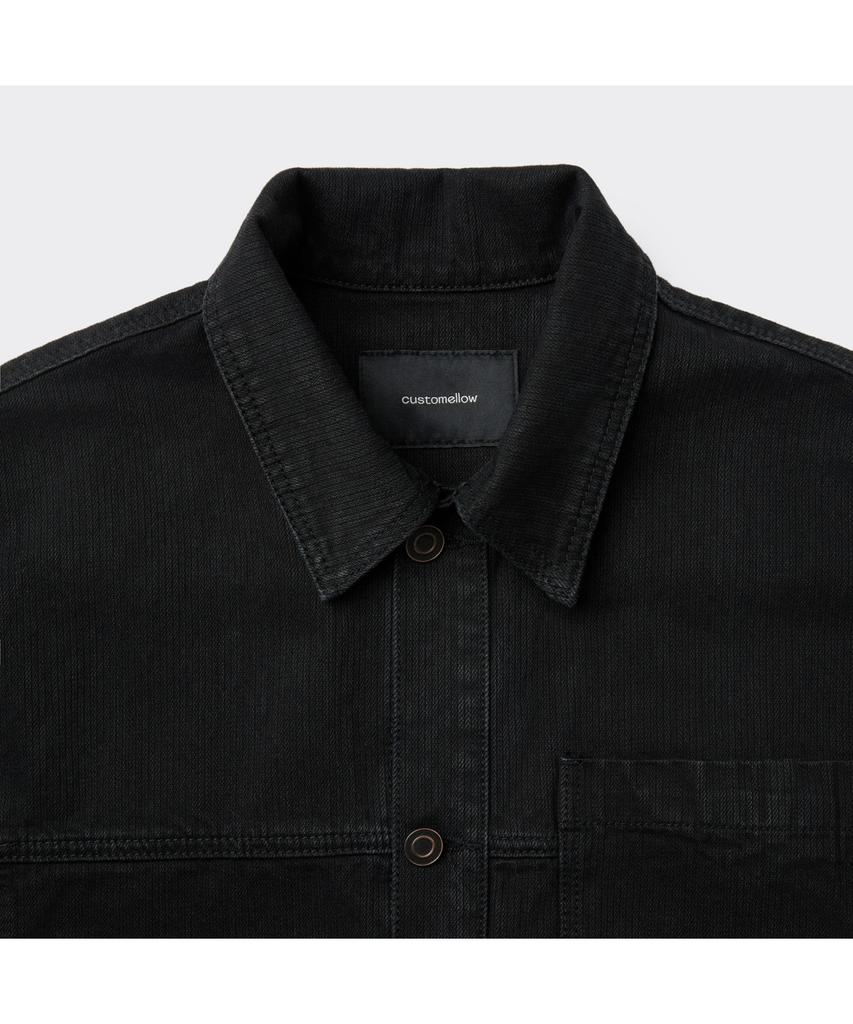 Customellow Black Wale Denim Trucker Jacket Cwjas26122Bkx