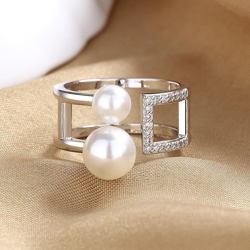925 Sterling Silver Ring Open Adjustable Silver/Gold for Women Exquisite Student Girlfriend Jewelry Accessories Wedding Party