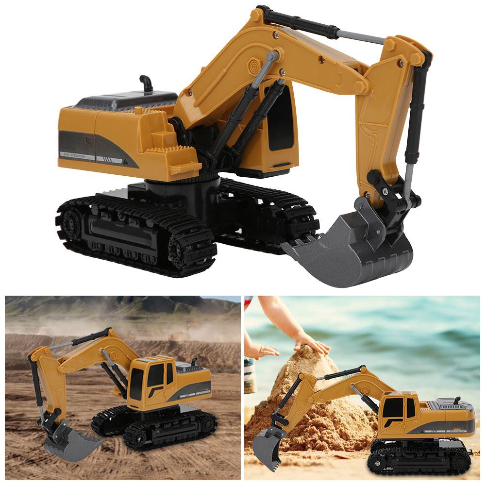 2.4G 6 Channel 1:24 RC Excavator Alloy Simulation Excavator Engineering Car Children Toy258?1 Alloy