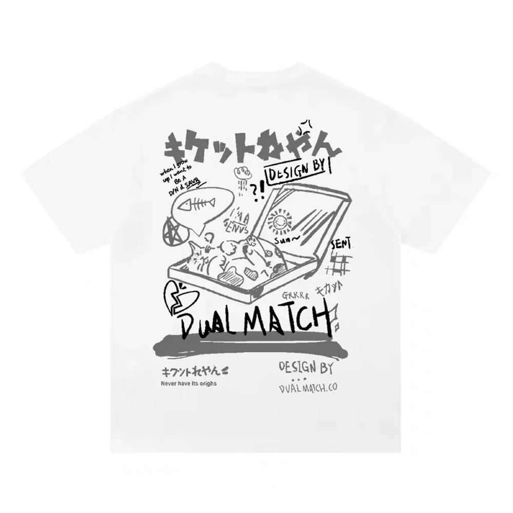 Kittens Avatar Blouse Women's T-shirt Female Y2k Clothes Girls Kawaii Tops House Pet Print Streetwear Cute Cat Graphic Clothing