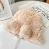 Rex Rabbit Fur Hat Autumn and Winter Versatile Middle-aged and Elderly Warm Ear Protection Top Hat Bucket Hat Show Face Little Mother Hat