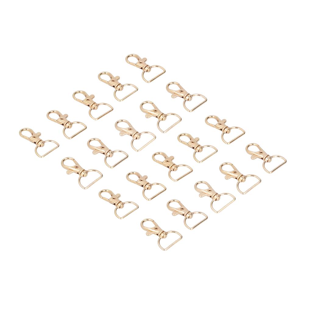 20Pcs Keychain Clip Zinc Alloy DIY Corrosion Resistance Durable Glossy Safe Key Ring Clips