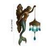 Vintage Mermaid Wall Lamp Artistic Home Office Living Room Bedroom Virgin Mary Resin Statue Wall Sconce Decor Home Night Light