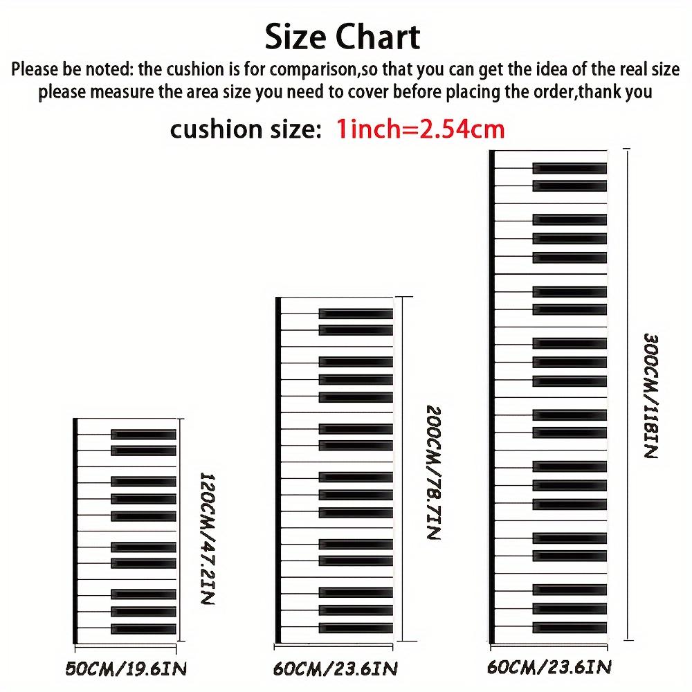 Creative Piano Long-Strip Carpet Anti-Slip Entrance Floor Mat Corridor Balcony Kitchen Carpet Home Decoration