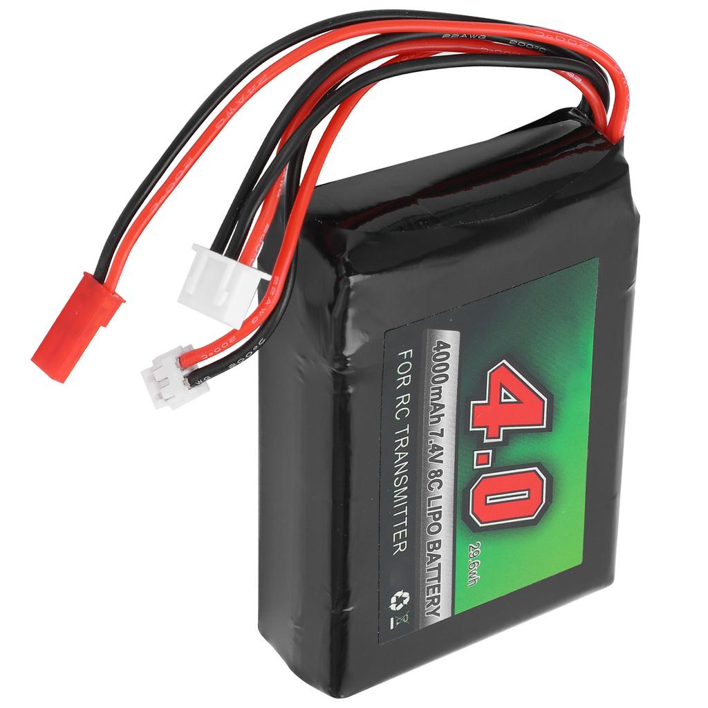7.4V 4000mAh 8C RC Transmitter Battery Rechargeable Lipo Battery for Remote Controller