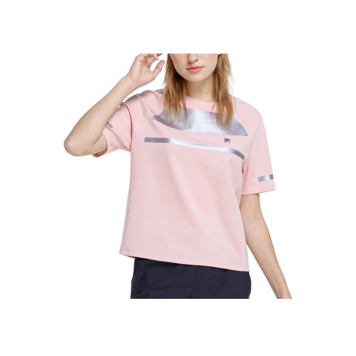 

Fila Белая специальная футболка свободного кроя с круглым вырезом и короткими рукавами Женские топы F61W938122F-LP XL