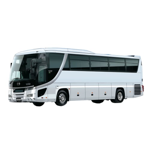 1/32 Sightseeing Bus Series No.1 EX-1 Hino Selega Super High-Decker (with Bus Guide and Driver Figures) Plastic Model