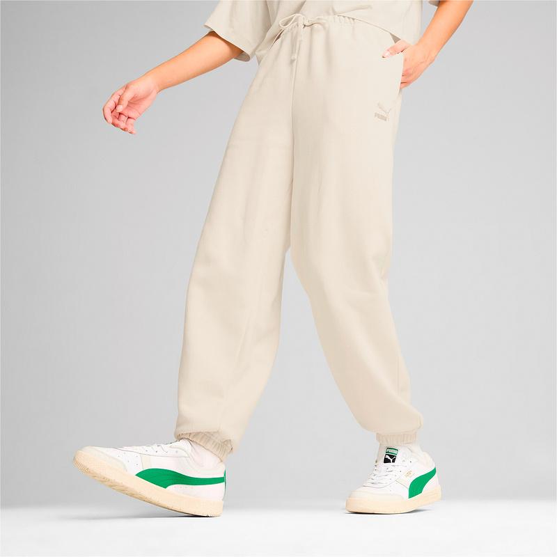 Puma Womens Basic Sportstyle Collection FW24 Solid Color Comfortable Loose Casual Pants Women Pants Snow-White 629071-87