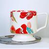 Shangqi Vintage Iris Ceramic Goblet (Set of 2)