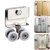 1pcs Shower Glass Roller Sliding Door Hanging Wheel Four-Wheel Hanging Pulley Roller Bathroom Slide Door Pulley Hardware