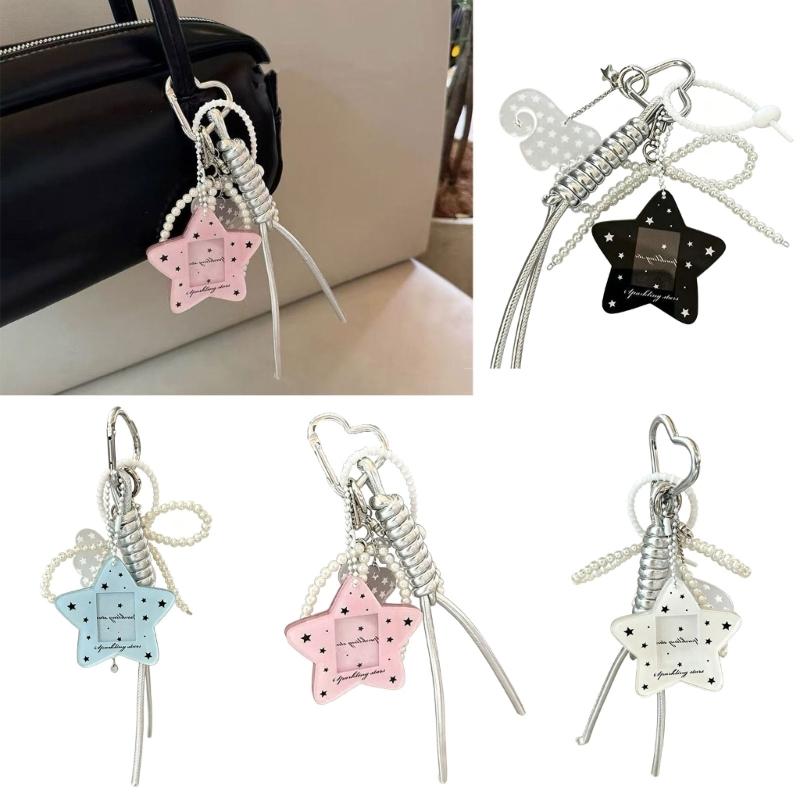 Stylish Five Point Star Bag Charm keyring Perfect For Gift Giving And Personal Use Available In Multiple Colors