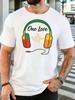 Unisex One Love Headphone Music Wave Retro Graphic Cotton Short Sleeve Tee Crew Neck Soft Male Summer Casual Breathable Street Top