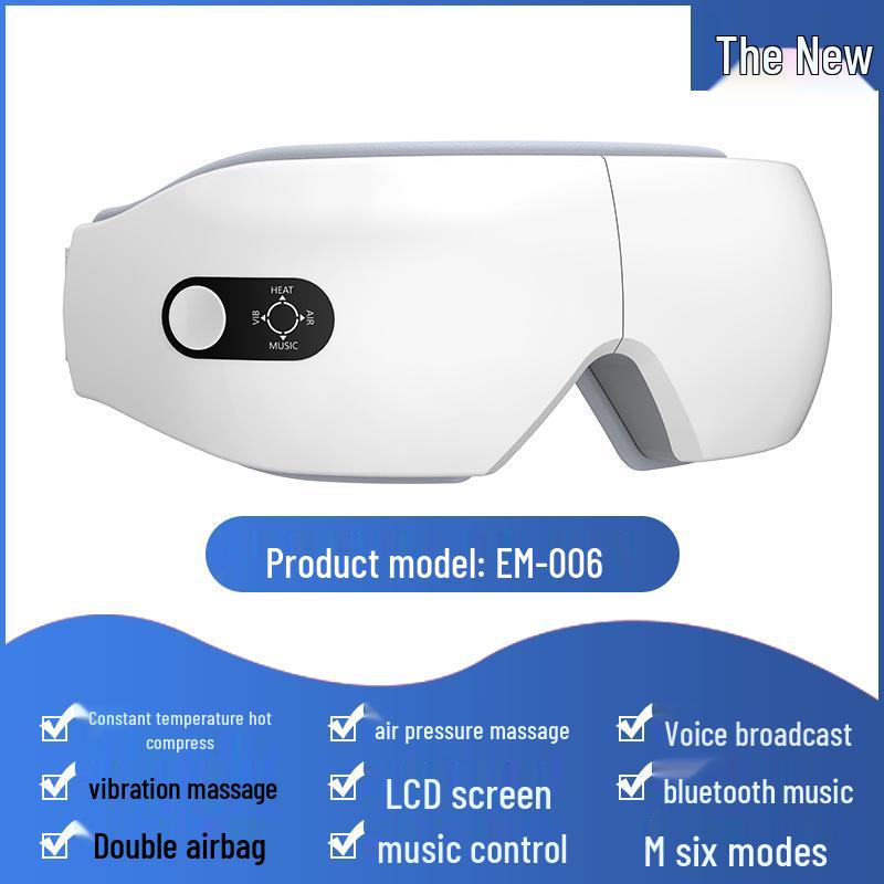 

Перезаряжаемый складной массажер для глаз с музыкой и теплом для успокаивающей терапии