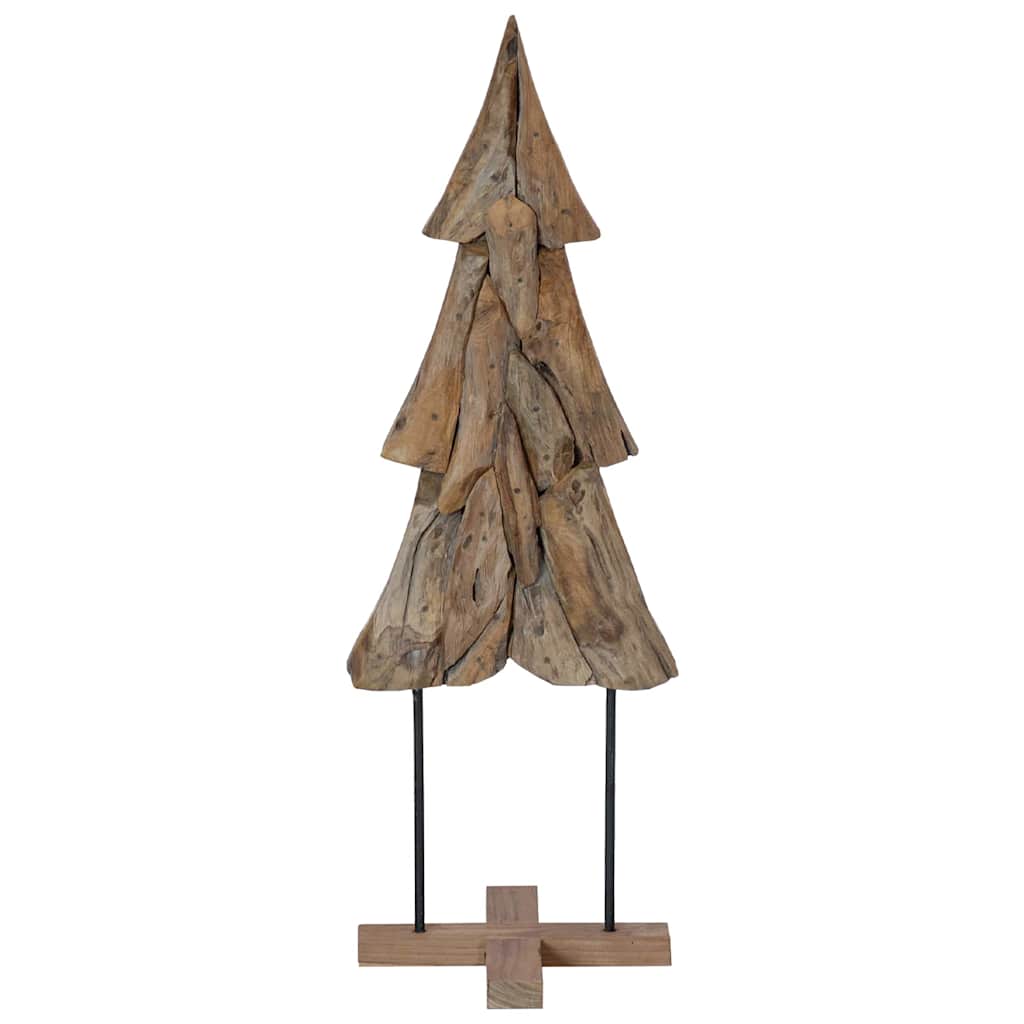 Christmas Tree with Stand Brown 121 Cm Solid Teak Wood